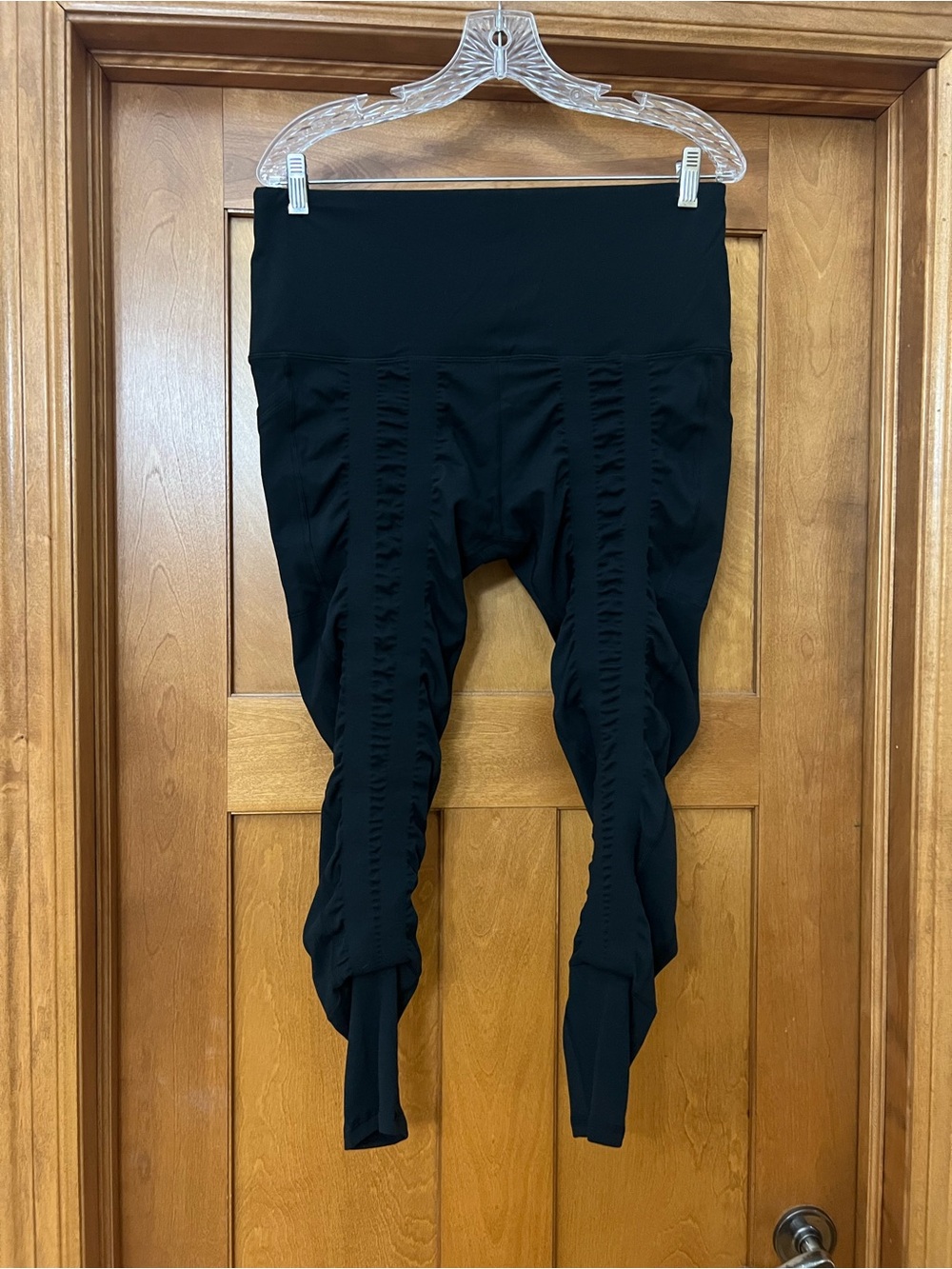 Sweetflexx Leggings Size 14 Womens Black Resistance Ruched Activewear Workout